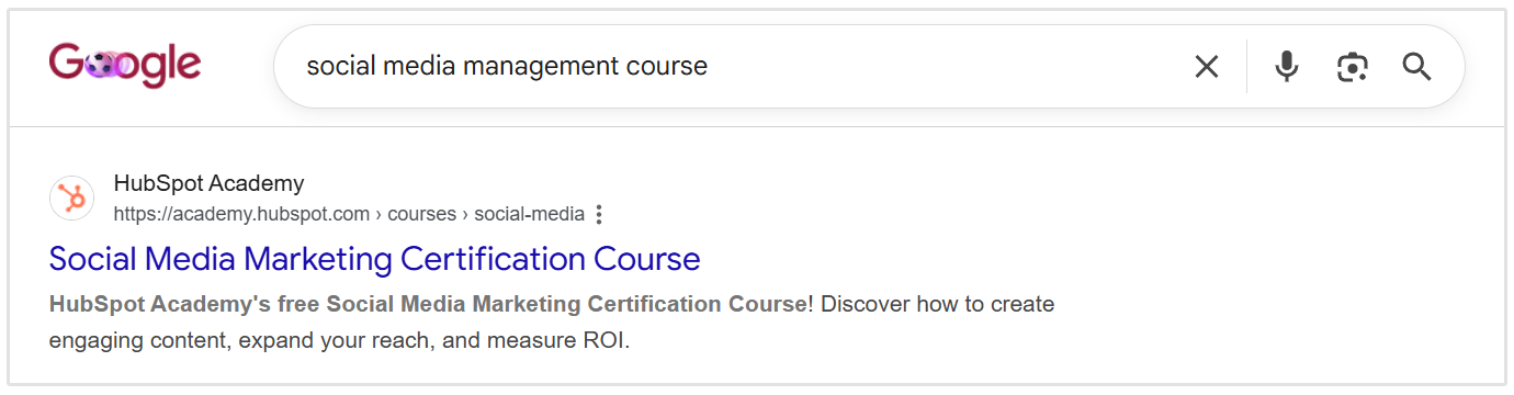 Target keyword in meta description